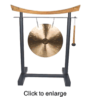 Woodstock Torii Garden Floor Gong  - click to enlarge