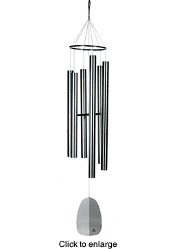 Woodstock Windsinger Windchimes: Chimes of King David - Silver Tubes - click to enlarge