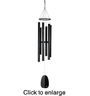Woodstock Windsinger Windchimes Chimes of Orpheus - Black Tubes - click to enlarge
