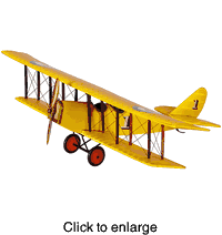Yellow Jenny Barnstormer #1 (small)  Airplane Model, 15" - click to enlarge