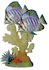 Zebra Tang Wood Handcrafted Tropical Fish Collectible by Nature Crafts