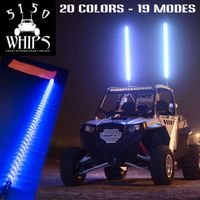 OUT OF STOCK!! - 4 Foot - 5150 Whips - Multicolor LED Whip w/ Remote - FREE SHIPPING