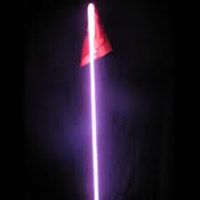 6' LED Safeglo Lighted Whip w Flag - PINK - FREE SHIPPING