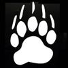 Bear Paw Vinyl Window Decal / Stickers