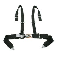 Tiger 4 Pt "H" Harness Seat Belts Sewn In 2x3 Black
