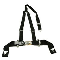 Tiger 4 Pt "Y" Harness Seat Belts Sewn In 2x3 Black
