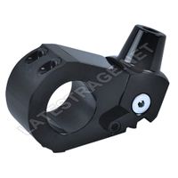 UTV Deluxe Billet Folding Whip Flag Mount Clamp On 1.5 Tube - Black