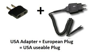 Braun 360 Complete, Syncro and Activator Series Replacement power cord and plug
