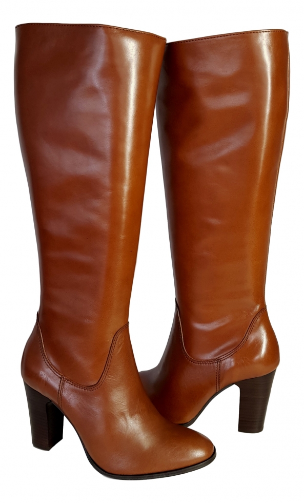 Wakefield Extra Wide Calf Ladies Boot Cognac Street