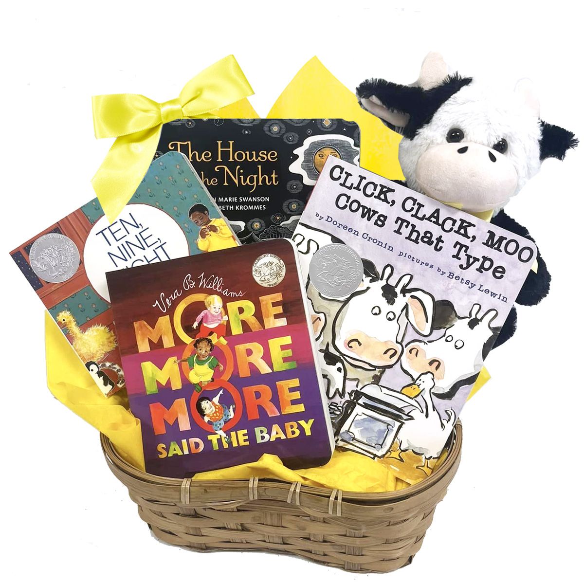 Caldecott Books Baby Gift Basket Unisex Design