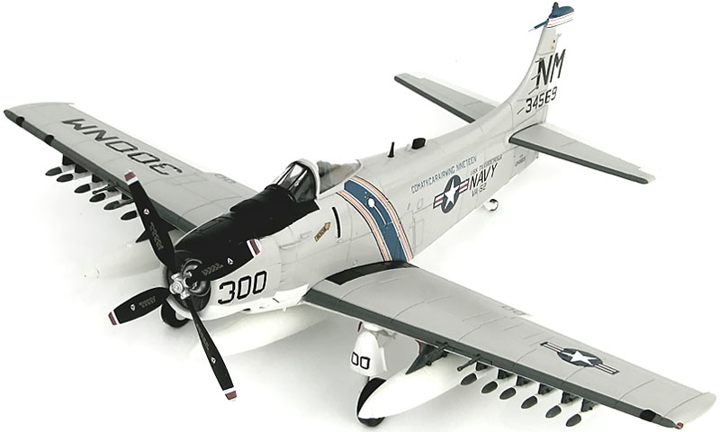 A-1H Skyraider Model, U.S. Navy, VA-52 - Hobby Master HA2912