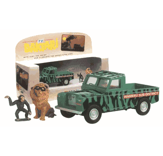 Daktari - Corgi - Land Rover 1:36ème Diecast Avec Figurines Judy Et Clarence A70197