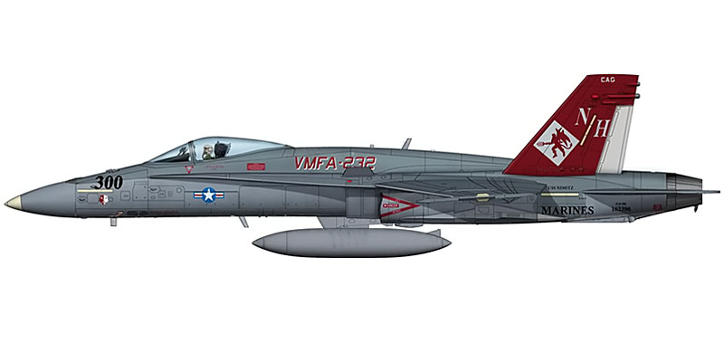 F/A-18A Hornet Model, USMC, VMFA-232 - Hobby Master HA3517