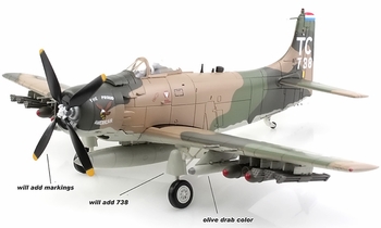A-1H Skyraider Model, USAF, 1st SOS - Hobby Master HA2922 - click to enlarge