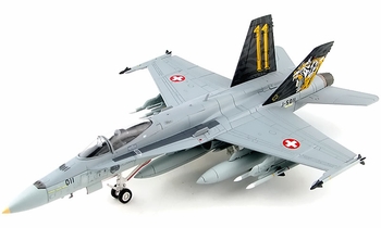 F/A-18C Hornet Model, Swiss Air Force, Staffel 11 - Hobby Master HA3598 - click to enlarge