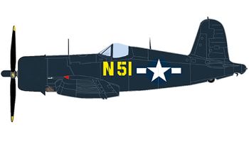 F4U-4 Corsair Model, John Glenn, USMC - Hobby Master HA8227 - click to enlarge