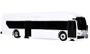 New Flyer Xcelsior Bus Model, Blank White - Iconic Replicas 43-0605