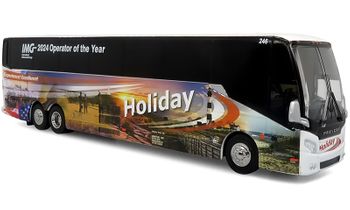 Prevost H3-45 Model, Holiday Tours - Iconic Replicas 64-0615 - click to enlarge