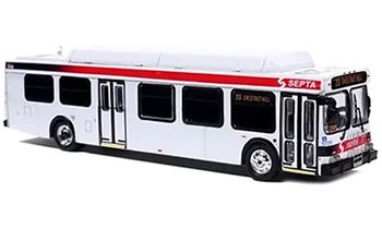 New Flyer D40LF Bus Model, Philadelphia - Iconic Replicas 87-0644 - click to enlarge