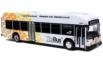Gillig BEB Bus Model, Honolulu - Iconic Replicas 87-0676 - click to enlarge