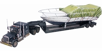 Kenworth W925 with Lowboy Trailer and Boat Model - Corgi US55709 - click to enlarge
