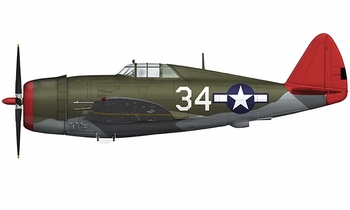 P-47D Thunderbolt Model, Tuskegee Airmen - Hobby Master HA8454 - click to enlarge