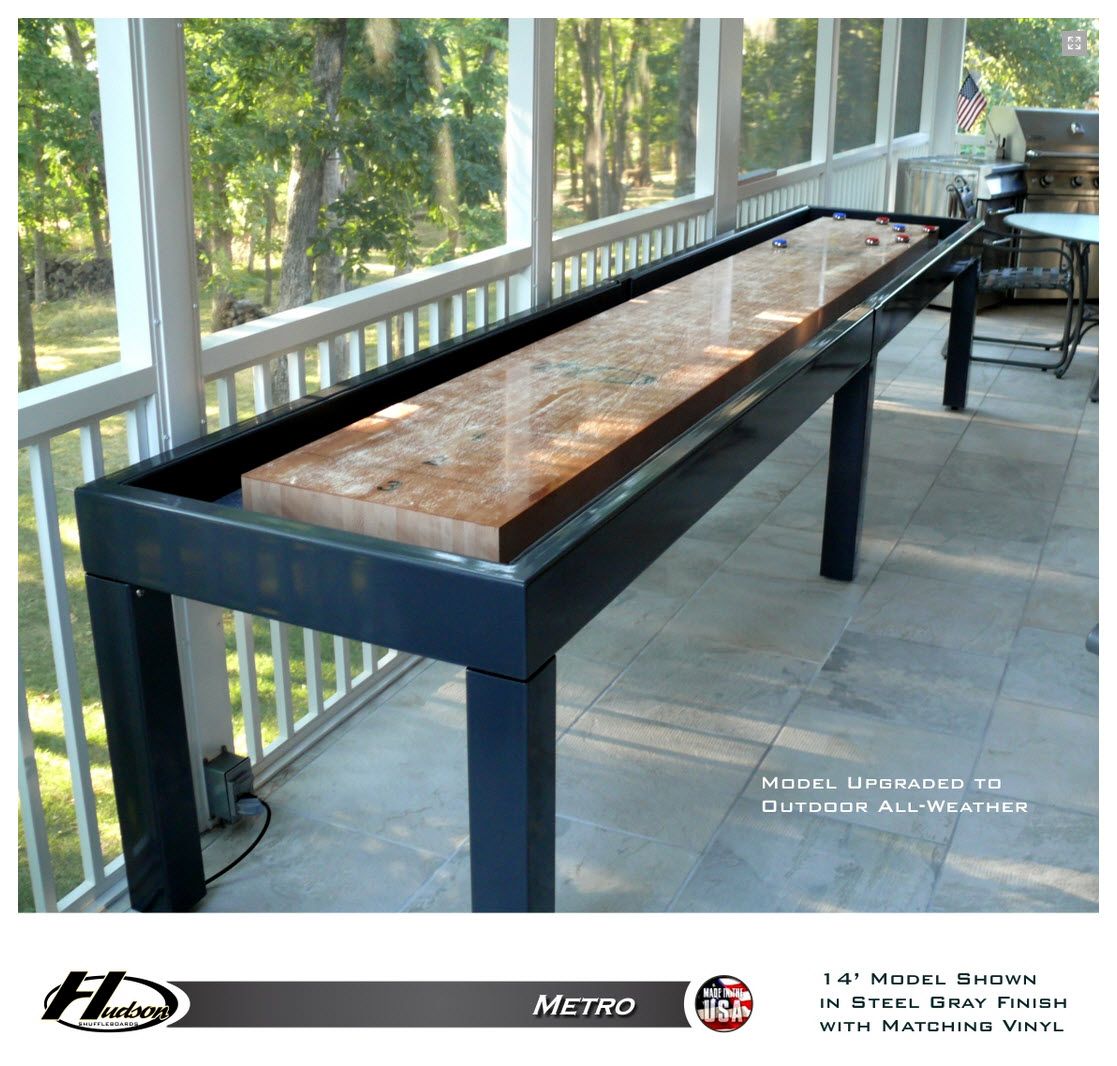 14 foot Hudson Metro Shuffleboard Table Hudson Shuffleboards
