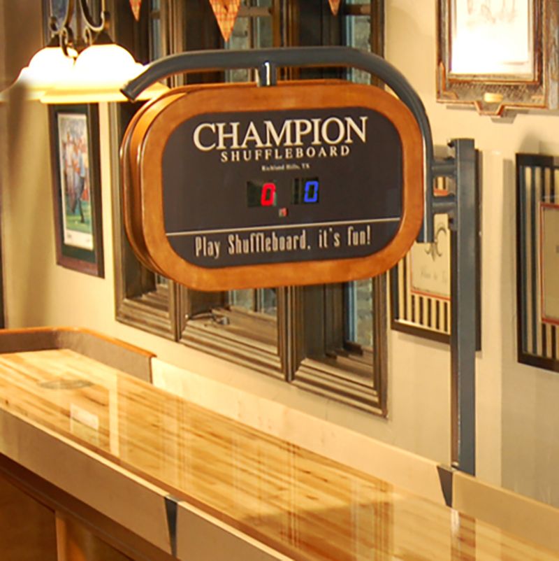 Champion Capri Electronic Shuffleboard Table Scoreboard Champion