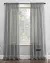 Sheer Curtain, 55" Wide Rod Pocket Curtain, Custom Length Curtain (Single Panel)