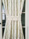 Deluxe Williamsburg Deane Embroidery Porcelain Door Curtain (Single Panel)