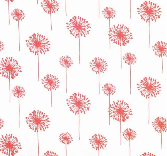 Door Curtain in Premier Print Dandelion Canvas Fabric (Single Panel)