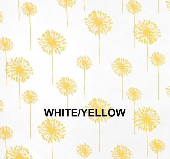 Door Curtain in Premier Print Dandelion Canvas Fabric (Single Panel)