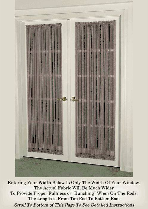 French Door Curtain Multi Color Sheer (Single Panel)