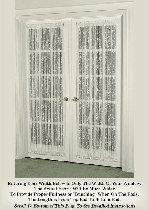 Heritage Lace English Ivy French Door Selection (Door Window Curtains)