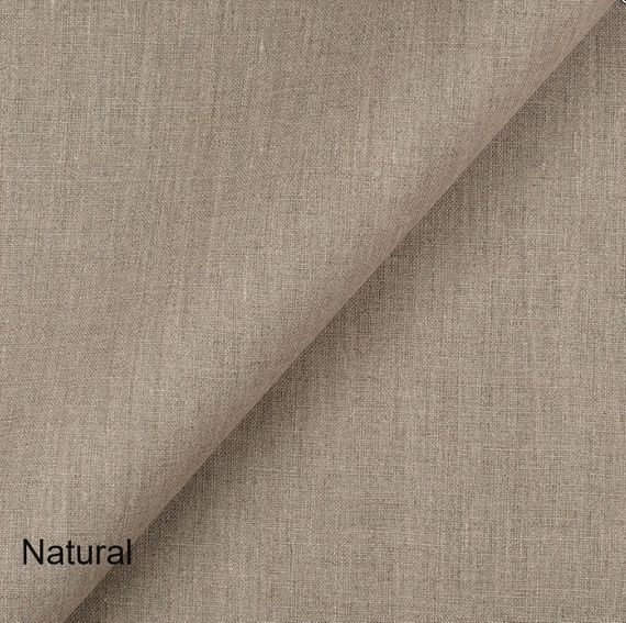 Linen Curtain, 57" Wide Rod Pocket Curtain, Custom Length Curtain (Single Panel)