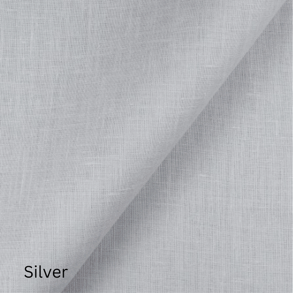 Linen Curtain, 57" Wide Rod Pocket Curtain, Custom Length Curtain (Single Panel)