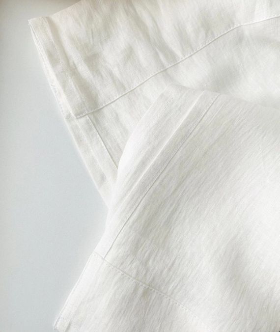 Linen Curtain, 57" Wide Rod Pocket Curtain, Custom Lengths (Single Panel)