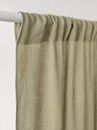 Linen Curtain, 57" Wide Rod Pocket Curtain, Custom Lengths (Single Panel)