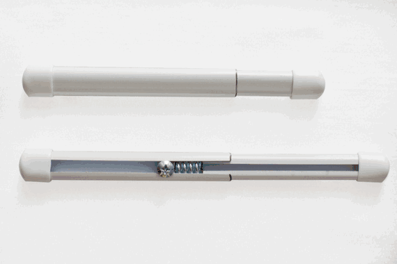 Sidelight Curtain Spring Rods. Extend 5 to 7 inches, 7 to 10 Inches (Pair)