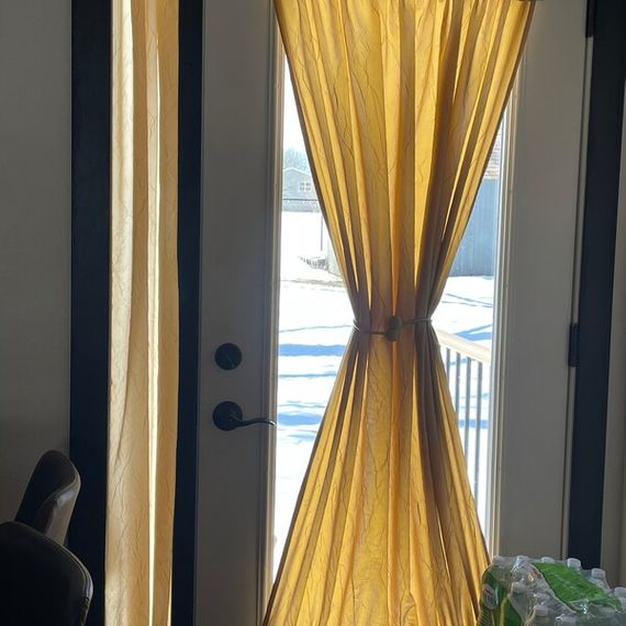 Crushed Sateen Sidelight Curtains (Single Panel)