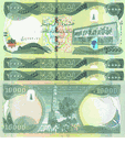 100000 MINT IRAQI DINAR 2015 WITH NEW SECURITY FEATURES<br>10 x 10000 = 100000 NEW IRAQI DINAR UNCIRCULTED IQD-CERTIFIED!