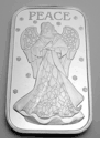 Christmas Gift  "Angel / Peace" on 1 oz. .999 Silver Ingot! 