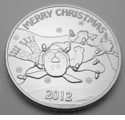 Christmas Gift "Puppy/Lights" on 1 oz. .999 Silver Round!