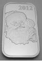 Christmas Gift Santa Toy Bag on 1 oz. .999 Silver Ingot!