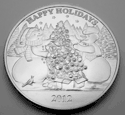 Christmas Gift "Snow Couple/Tree" on 1 oz. .999 Silver Round!