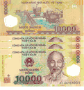NEW VIETNAM 10x10000 DONG POLYMER VIETNAMESE CURRENCY-UNC!