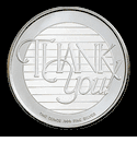 Thank You (Plain Silver-round) 