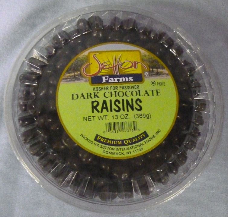 Dark Chocolate Covered Raisins (Kosher for Passover)