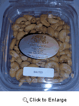 Salted and Roasted Cashews (Kosher) - Case of 12