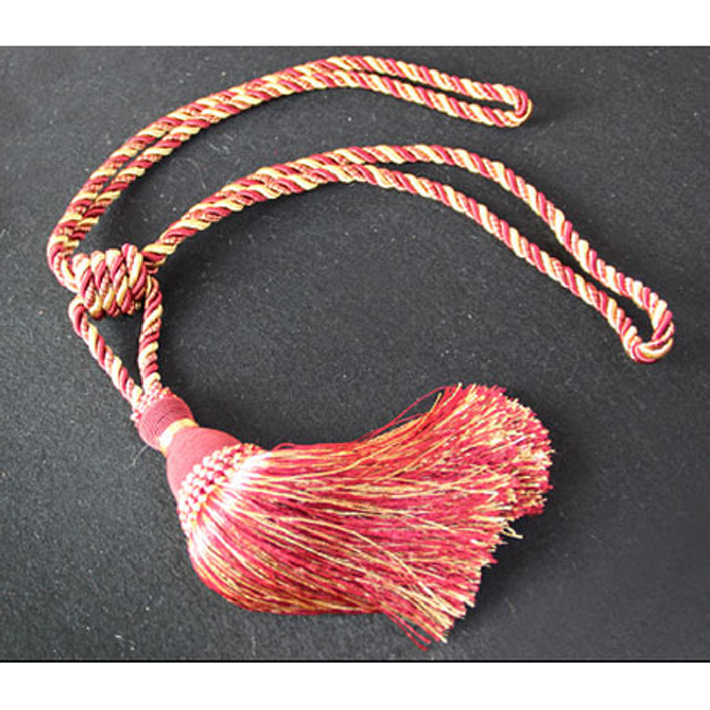 Burgundy and Gold Tassel Single (Set of 2) Tapestry Rods, Tassels and